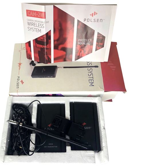 Polsen Camera Mountable VHF Wireless System CAM-2W-G1 FM - Picture 2 of 11